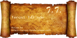 Tercsi Tünde névjegykártya
