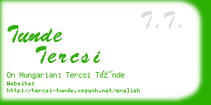 tunde tercsi business card